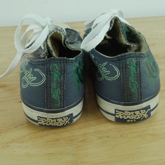 Ed Hardy Women's Size 10 Sneakers Slip On Low Rise Y2K Skull Tiger Graphic - Picture 11 of 16